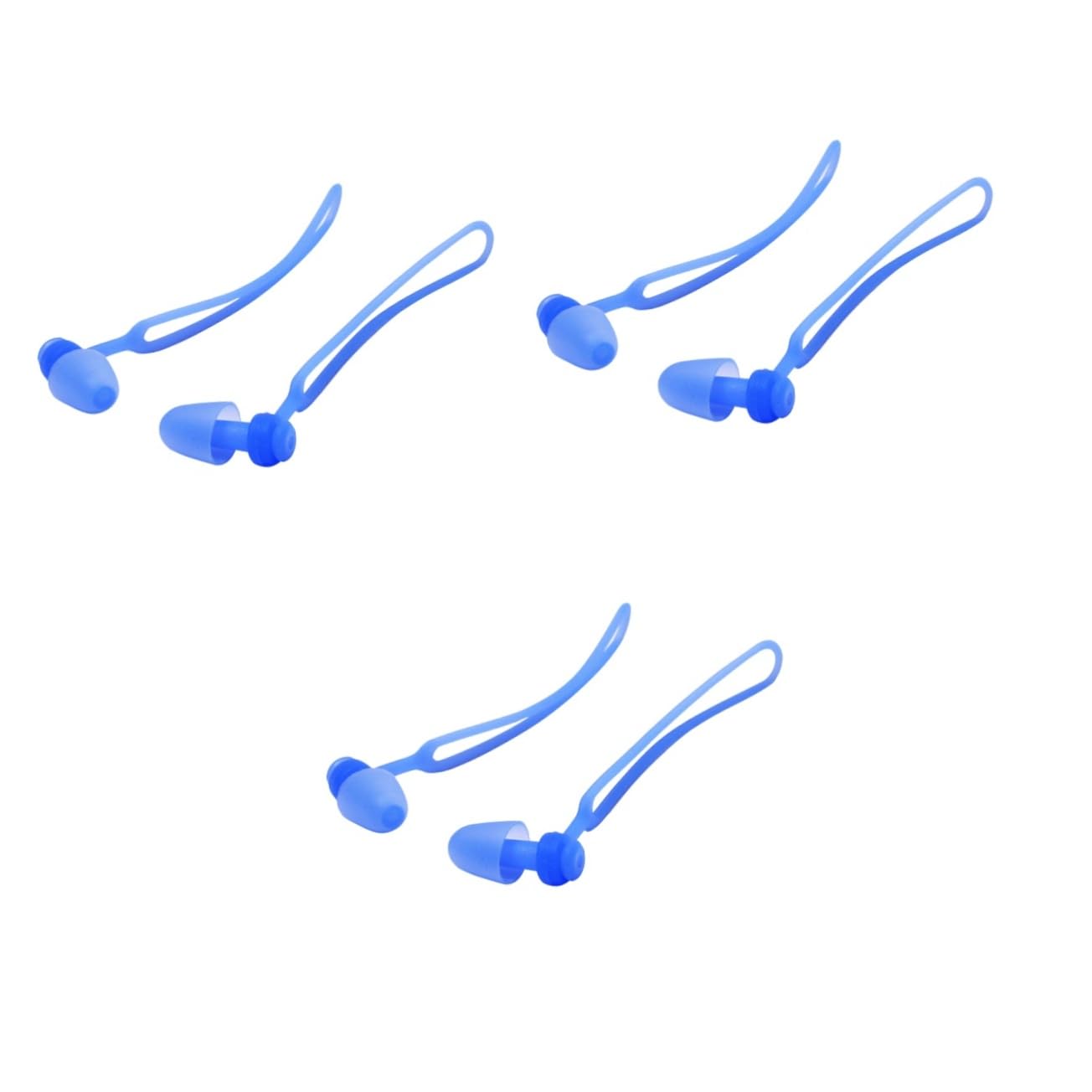 Anneome 3 Pairs Silicone Kids Swimming Ear Plugs with Cord Underwater Earplugs for Women Men Swimmers Kids