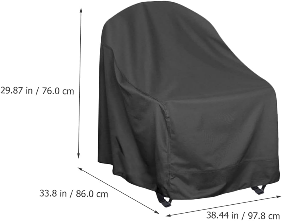 Kisangel Outdoor Rocking Chair Cover Oxford Cloth Sun for Courtyard Furniture and Portable Fits Chairs for Garden and Patio Use