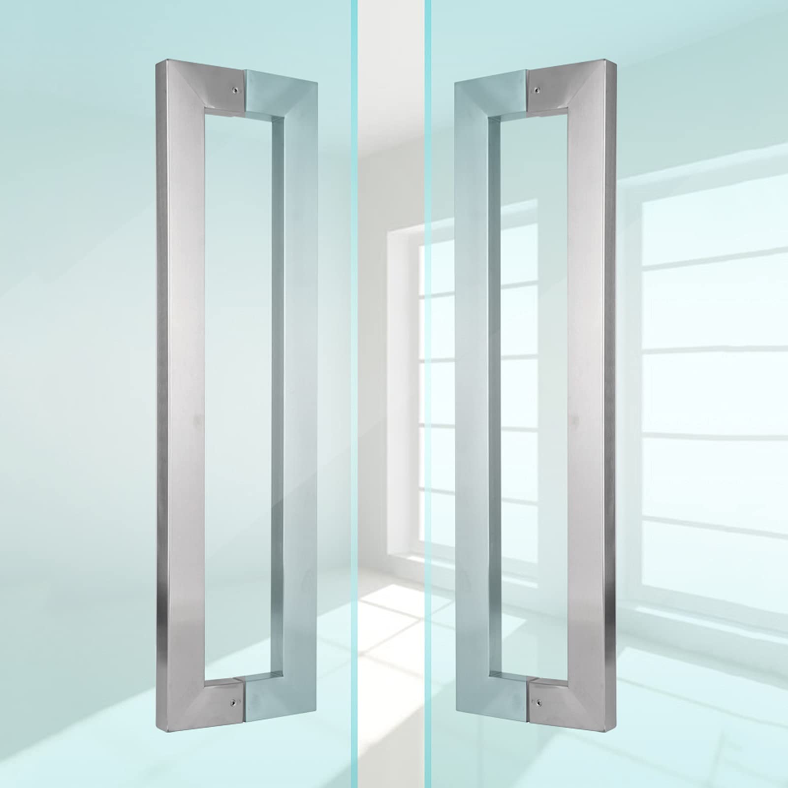 Maniglia per porta in vetro per doccia, maniglie in acciaio inossidabile accoppiato, set di ricambio pomelli per porta per bagno, schermo interno/esterno (dimensioni : 120cm)
