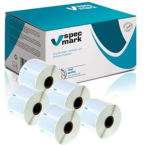 specmark 5 Etiketten-Rollen kompatibel mit DYMO 11354 57mm x 32mm S0722540 1000 Stück kompatibel zu allen Etikettendruckern Label-Writer 450 4XL Seiko-SLP