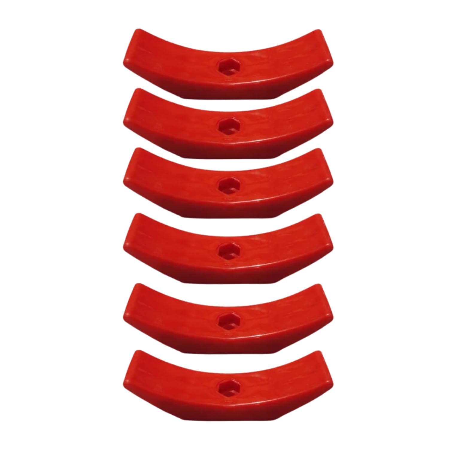 Dumbbell Rack Saddles (Pack of 6) - Heavy-Duty Plastic Replacement Brackets for Dumbbell Stand, Gym Weight Storage Organizer - Red-image-30
