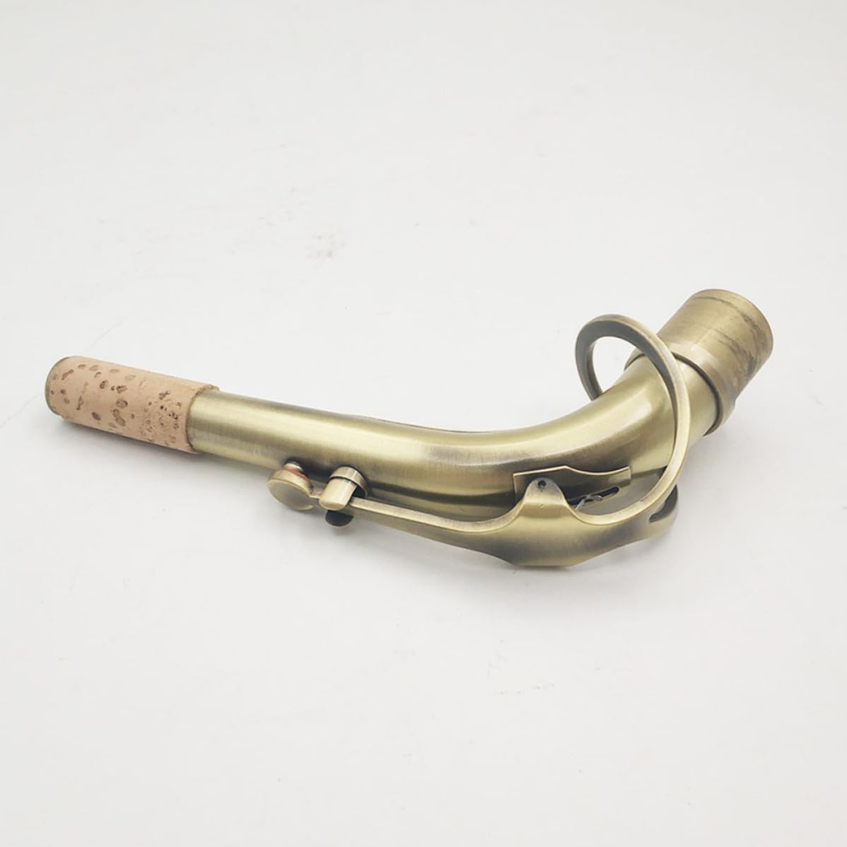 Luxshiny Saxophonzubehör Saxophon Anschlusshals aus Messing 24,5mm Durchmesser Gebogener Hals mit Transparentem Ton und Praktischer Anwendung für Altsaxophon