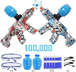 Electric Powered Gel Ball Blaster Toy with Water Beads 100k PCS for Indoor Outdoor Team Game for Kids Adults Age 12+