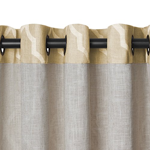 Elrene-Home-Fashions-26865775839-Grommet-Top-Linen-Look-Single-Panel-Window-Curtain-Drape-52-x-108-Toasted-Wheat