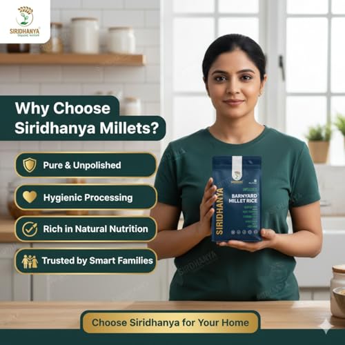 Image of Siridhanya Unpolished millets whole grains Combo Pack (5 x 500g) - Foxtail, Kodo, Little, Barnyard, Browntop | Low GI, Gluten-Free, High Fibre & Plant based Protein | Natural Healthy Grain for healthy life wt. 2.5kg