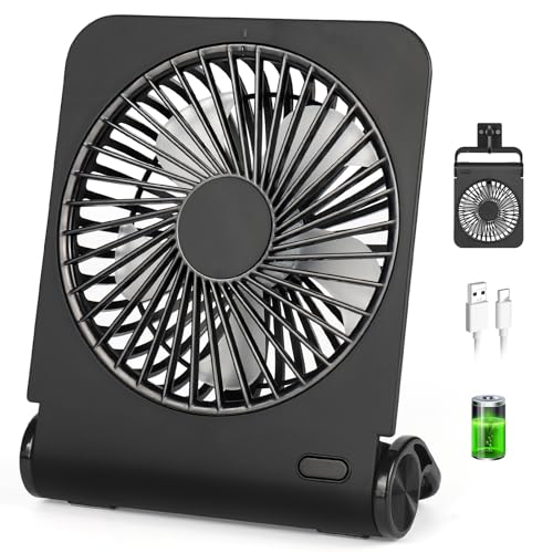 Dreamhigh® 2500mAh Ventilatore USB Portatile, 4 Velocità Mini Ventilatore, Ultra Silenzioso (