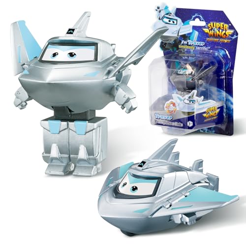 Super Wings Transformations-Flugzeug Traver, 2 in 1 Action Figur, 5 cm...