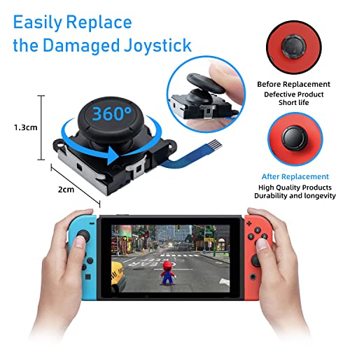 Wigearss 2Pcs Ersatz 3D Joystick Analogen Sensor und Reparatur Werkzeuge Kit für NS Switch/Switch OLED Joy-con Controller/Switch Lite