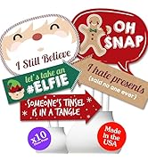 Big Dot of Happiness Funny Christmas Photo Booth Props, Christmas Party Decorations, Holiday Phot...