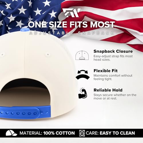 Image of Country Trucker Hat - Western Snapback Baseball Cap - Vintage Embroidered Hat for Men & Women