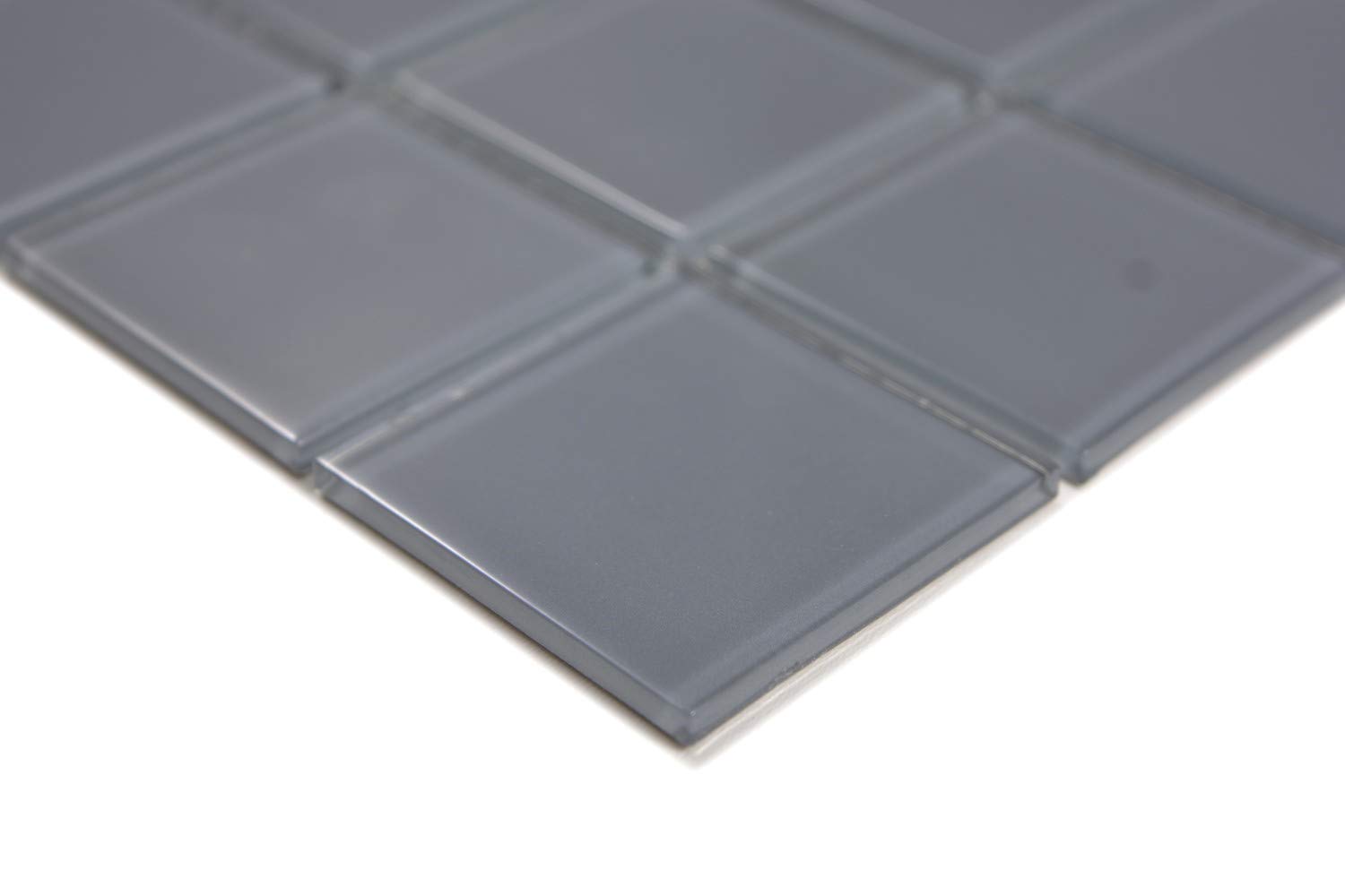 Mosaik Crystal Carrelage de mosaïque en verre pour salle de bain ou salle de bain Gris