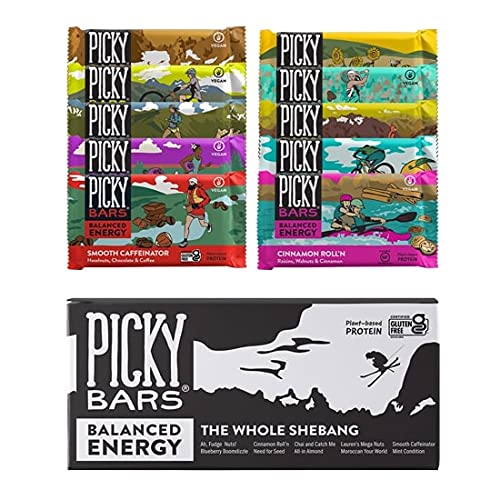 Picky Bars Real Food Energy Bars, Plant Based Protein, Whole Shebang Multi Flavor