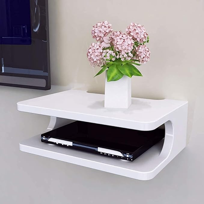 Furniture Cafe Set top Box Stand WiFi Router Holder Wooden Wall