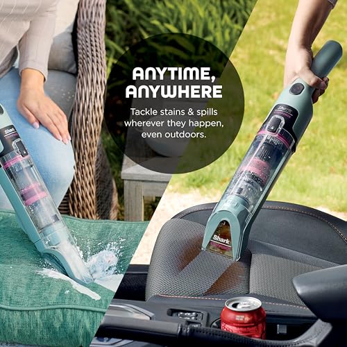 Image of Shark StainForce Cordless Portable Spot, Stain, & Odor Remover System with StainForce Dual-Formula Refill Cartridge, Value 2-pack, 2x 16.9oz, for Carpets, Area Rugs, with Storage Caddy
