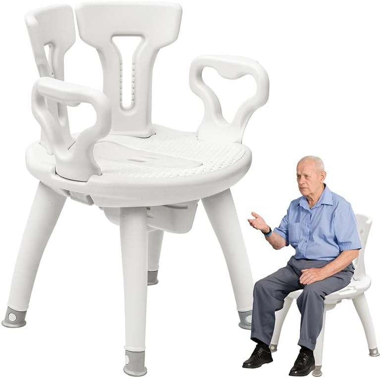 Bedside Commode, Potty Chair for Adult with Enlarged, Heavy Duty Bedside Commodes for Seniors, Raised Toilet Seat with Removable Commode Tools-Free Assembly