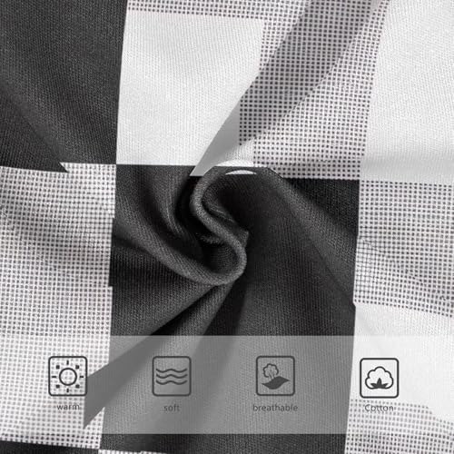 Toddler Girl Briefs, Black White Buffalo Plaid Squares Cotton Girls Underwear, 2T–8 Years3