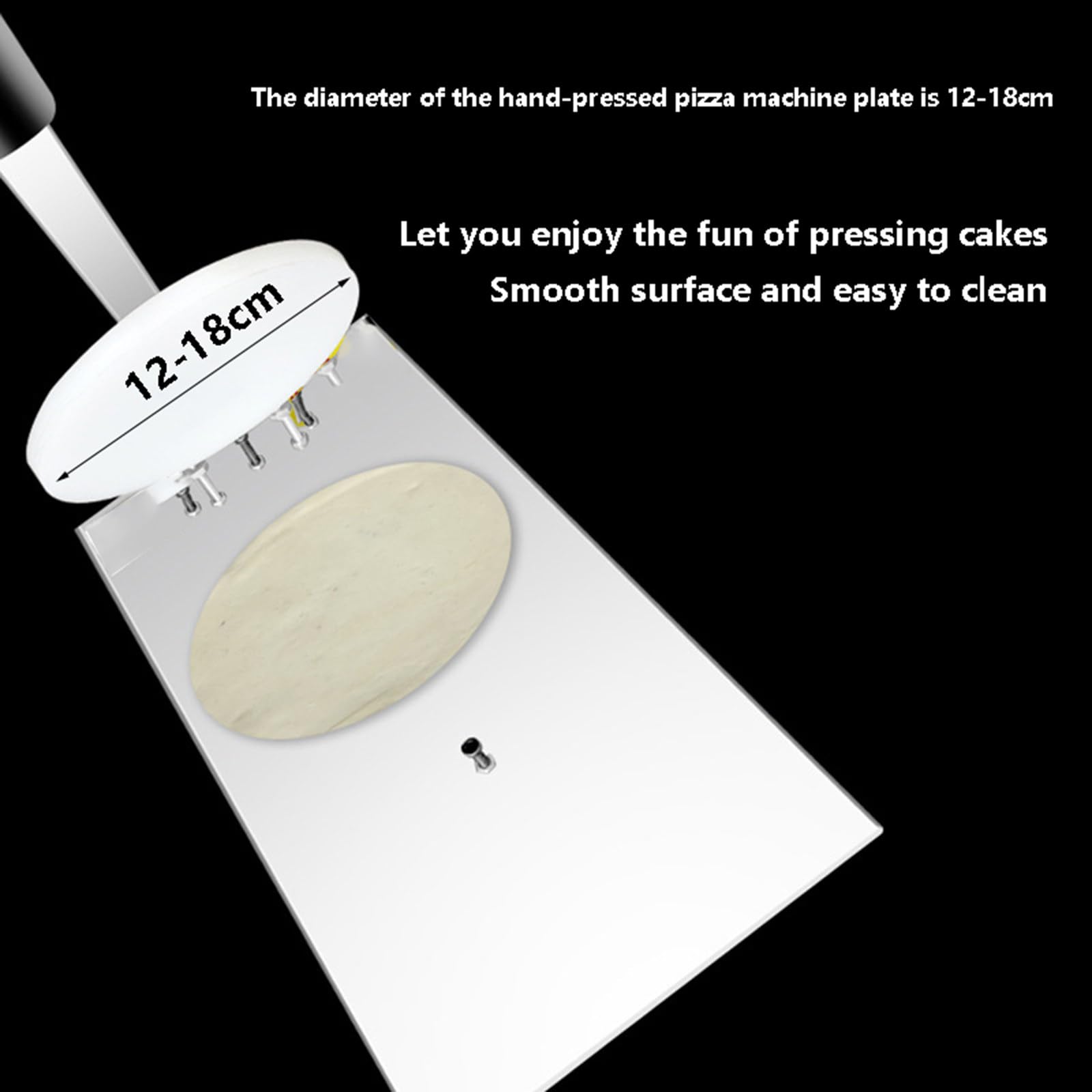 Utensili Per Teglie Per Pizza In Acciaio Inossidabile, Pressa Per Pizza Con Braccio Di Estensione Regolabile, Attrezzature Per La Preparazione Del Cibo Domestico Per Venditori Ambulanti,20CM