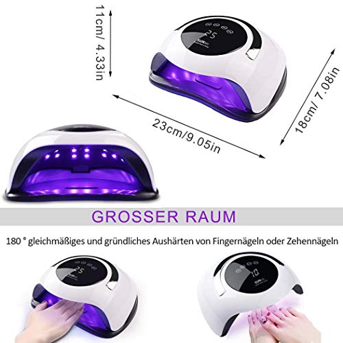 ABsuper 120W Nageltrockner, UV LED Lampe für Nägel, Professionelle Nagellampe mit 4 Timer,Auto-Sensor,Touchscreen… – Bild 4