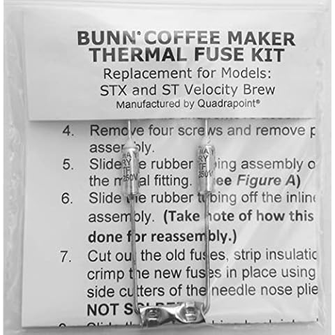 Quadrapoint Replacement Thermal Fuse Harness Compatible with Bunn Coffee Maker Models STX and ST Velocity Brew, Part to Repair Your Bunn Coffee Maker, Water Not Heating? Cover