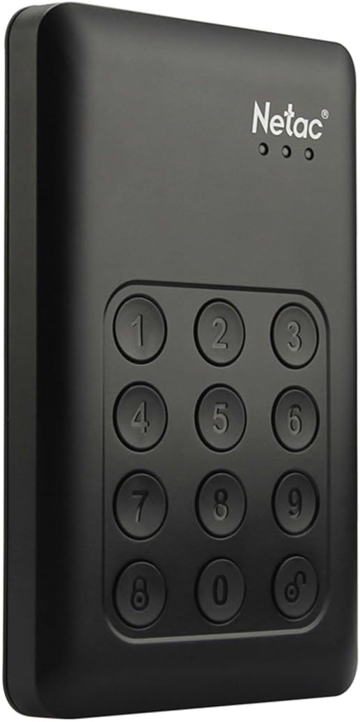 Encrypted Portable External Hard Drive Netac K390 1TB USB 3.0 Keypad
