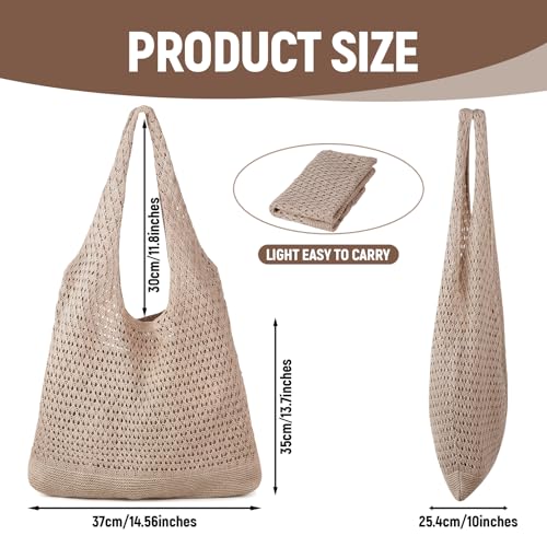 Bolso de Playa Crochet para Mujer Estilo Boho Grande miniatura 4