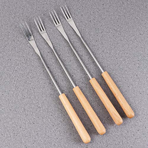 YARNOW 12 Peças Garfos De Fondue De Aço Inoxidável Palitos De Churrasco Reutilizáveis Espetos De Shi
