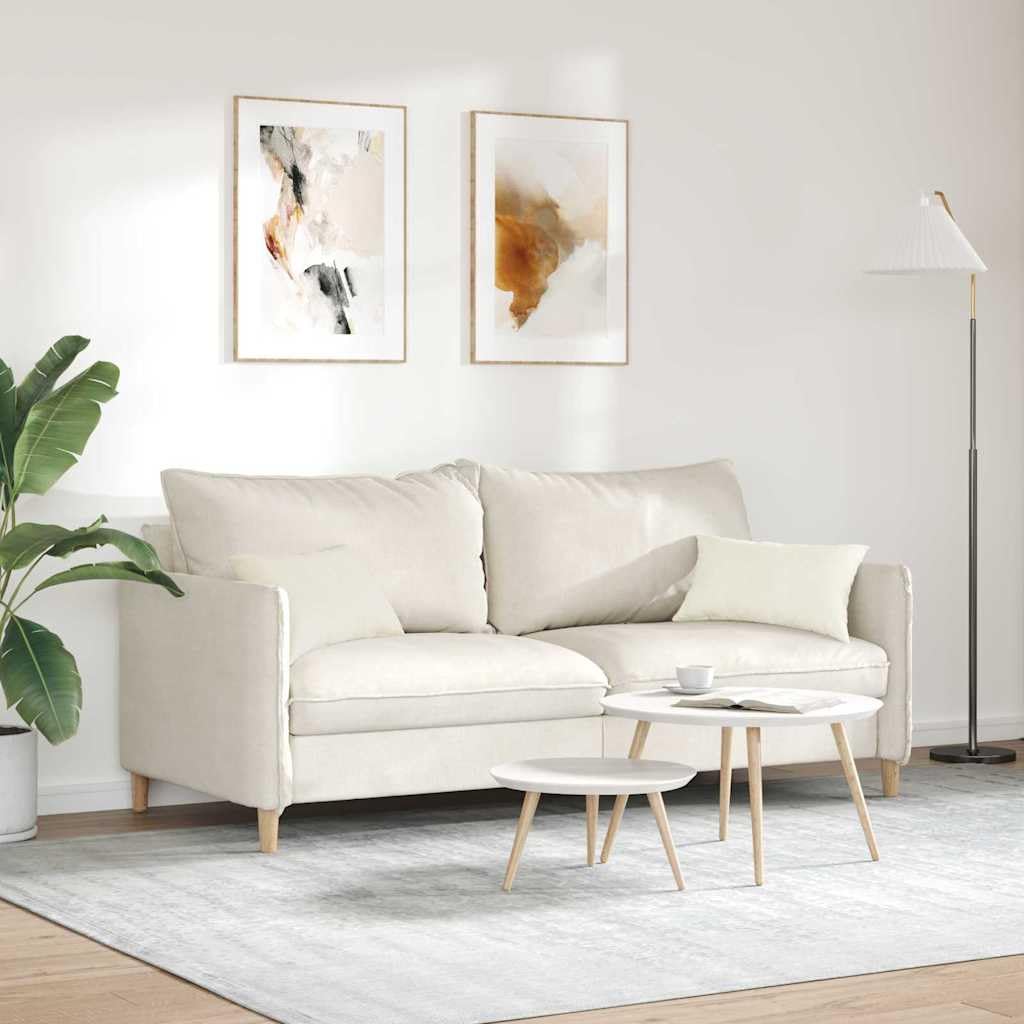 2 cuscini per divano color crema, 50 x 30 cm, in tessuto a coste sfoderabile, ergonomico, imbottito, lavabile, ideale per soggiorno, sala da pranzo, ufficio, moderno cuscino per seduta per