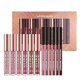 6 Pcs Velvety Matte Lip Gloss + lip Liner Set Waterproof Lipstick Lipliner Pencil Makeup Set Smooth