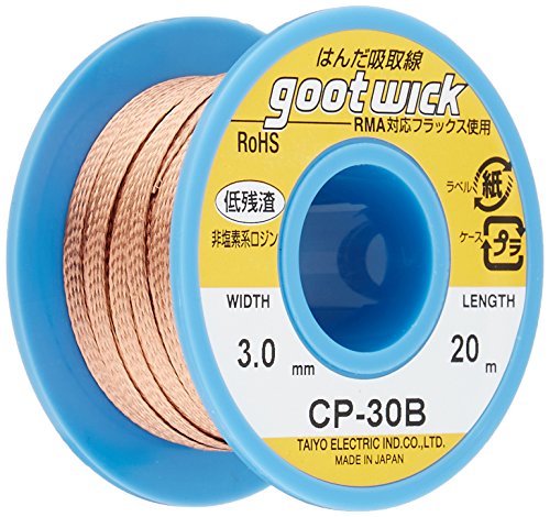 desoldado (3 mm x 20 m – Original Goot Wick CP de 30B, fabricado en Japón