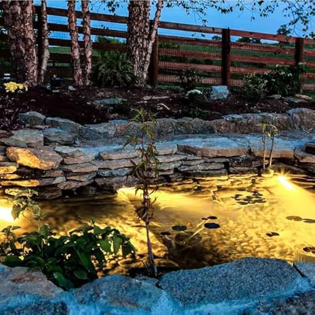 Underwater Fountain Lights Warm White LED Landscape Spotlights Set of 4