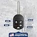 KeylessOption Key Fob Replacement for 2012 2013 2014 2015 2016 2017 2018 2019 Ford Focus Fiesta Transit Connect Explorer Taurus Remote, 4-Button CWTWB1U793, Programming Guide Included