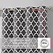 HLC.ME Lattice Print Grey Pattern Blackout Curtains 84 Inch Length - Thermal Insulated Sleep Well Room Darkening Energy Efficient Window Curtain Grommet Panels - Set of 2-52 W x 84 L - Grey
