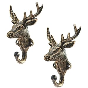 Setof2castironheavydutyrusticvintagefinishdeerheaddecorativekeycoattowelwallhookvintagemetalwallmounteddecorativewallhangernatureloversgiftideadeerhead Urban Country Home Decor Set of 2 cast iron heavy duty rustic vintage finish deer head decorative key coat towel wall hook vintage metal wall mounted decorative wall hanger nature lovers gift idea deer head urban country home decor
