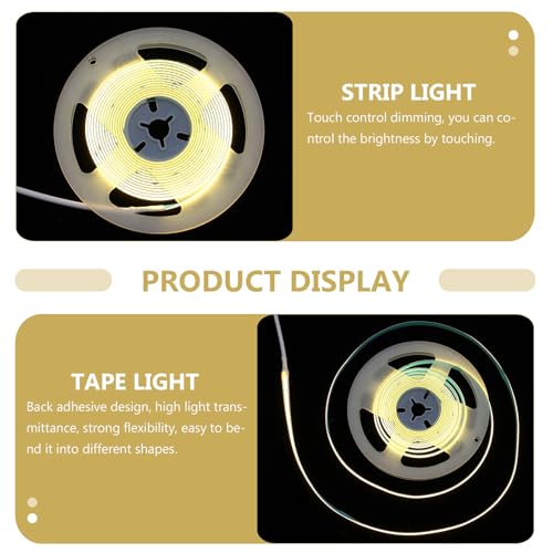 Tira LED COB USB flexible impermeable 3 metros luz cálida miniatura 3