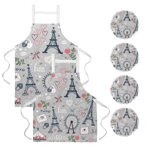 Tablier de serveuse Tour Eiffel parfait pour la pâtisserie et le bistrot à la maison