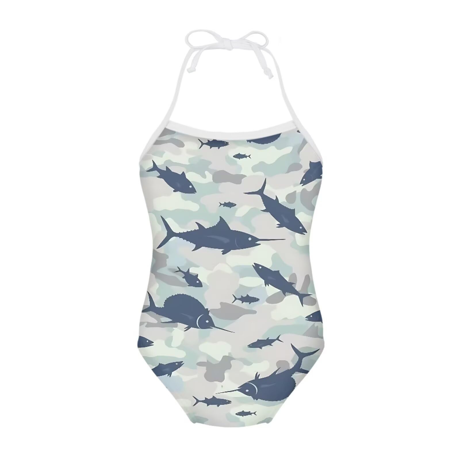 ELEQIN Cartoon Animal Cute Girls One Piece Swimsuit Adjustable Swimwear for 3Y-10Y