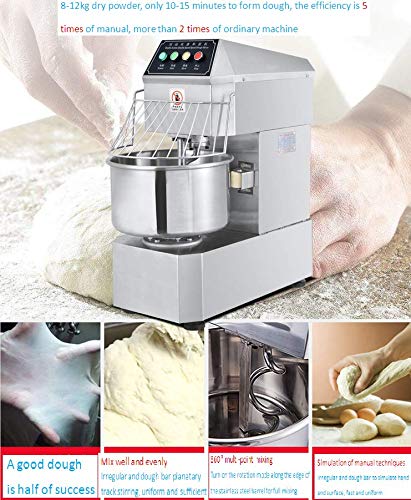 txmachine Stand Mixers Commercial dough Mixer 30L stainless steel Dough Kneading Machine 2 speeds 2 action Dough Stirring Machine (110V/60HZ)