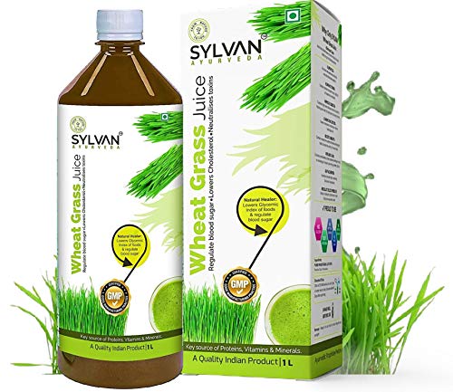 SYLVAN Wheatgrass Juice 1L |Natural, Herbal Juice for Detoxification| High Chlorophyll, Fresh Sprouted Wheat Grass | No Added Artificial Flavours I Gluten Free I SYLVAN Wheatgrass Juice 1L |Natural, Herbal Juice for Detoxification| High Chlorophyll, Fresh Sprouted Wheat Grass | No Added Artificial Flavours I Gluten Free I