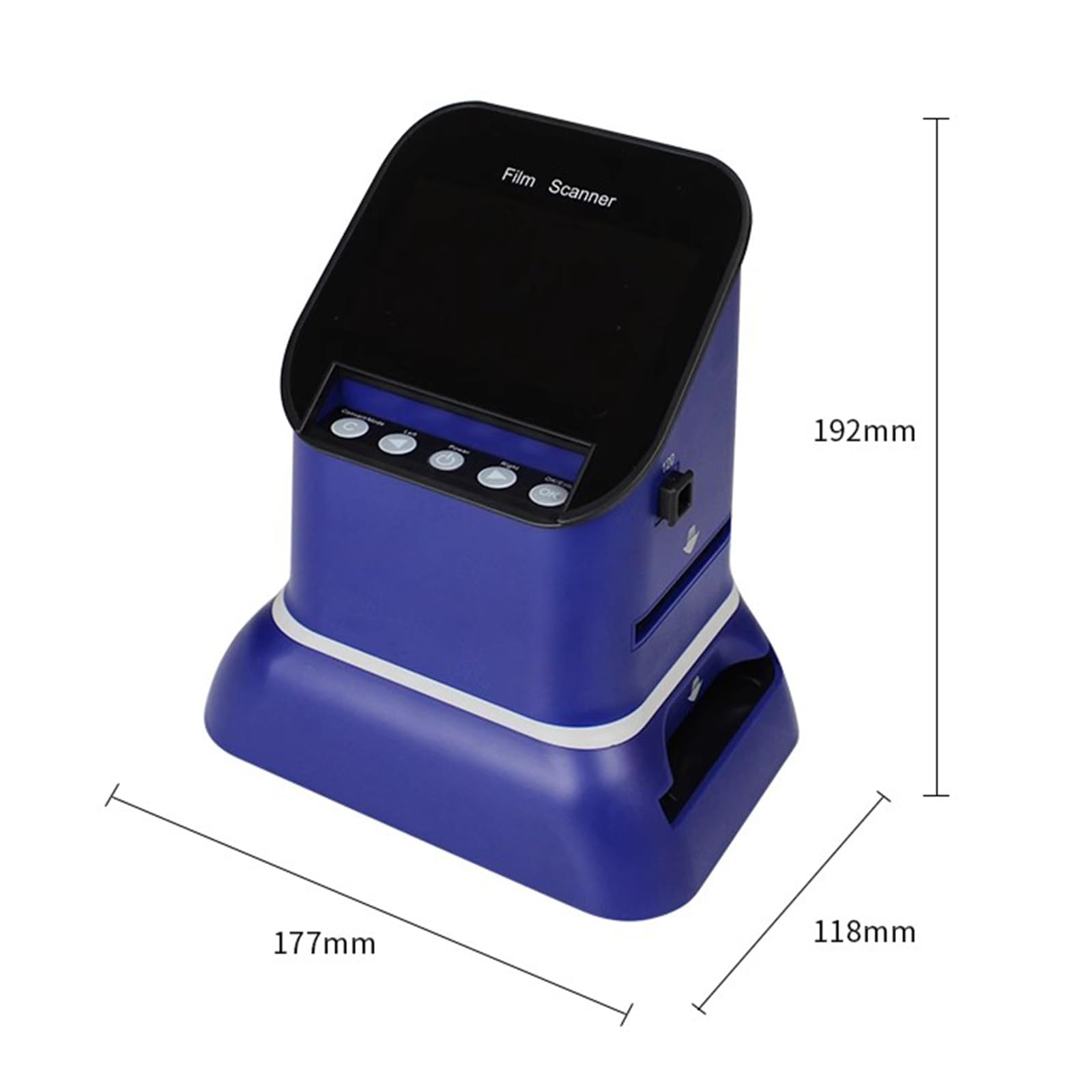 Scanner per Pellicole da 22 MP, Visualizzatore di Scanner per Diapositive Digitali, con Ampio Display da 4,3", con Scheda di Memoria da 8 GB, Memoria Integrata da 128 GB