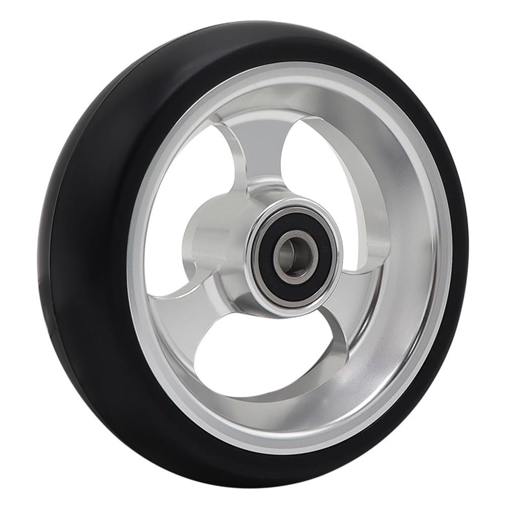 Koło przednie do wózka inwalidzkiego, koło zapasowe 4/5 cala do chodzika sportowego, opona pełna bez pneumatycznych z piastą koła ze stopu aluminium(125mm/5inch)