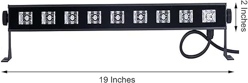Miniatura 3 de Efavormart - Barra de luz de pared para piso de 27 W, 9 LED, luz vertical para interiores y exteriores
