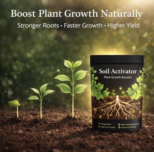 Image of Soil Activated Treasure Plant Growth Booster | Improves Soil Quality & Root Support | Suitable for Indoor & Outdoor Plants | for Pots, Gardens & Home Plants | Easy to Use 100g (1 Piece)