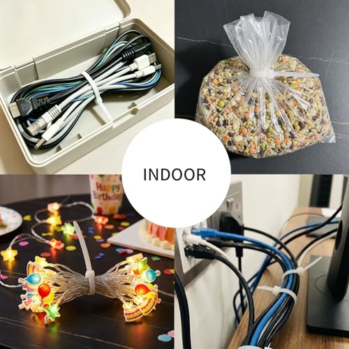 Clear Zip Ties Assorted Sizes 4+6+8+12 Inch 400 Pack Self-Locking - image 4