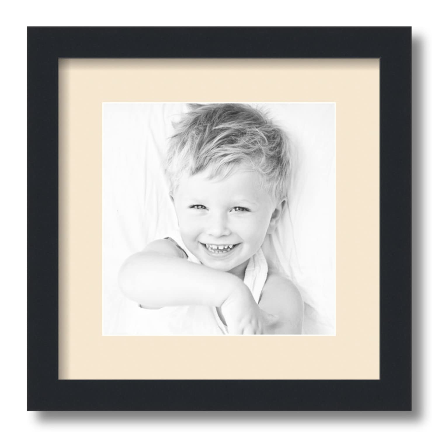 Amazon.com - ArtToFrames 9x9 inch Satin Black Picture Frame
