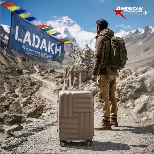 Image of Explore Luggage Trolley Bags | Polypropylene Durable Hard Shell | Polypropylene Durable Hard Shell, TSA Type Lock, 360 Disc Spinner Wheels, Expandable Suitcase