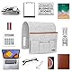 SIMBOOM Sofa Armlehne Organizer Tasche mit 4 Fernbedienung Halter, Filz Bett Tasche Aufbewahrungstasche für Telefon Zeitschrift Bücher Brille - Hellgrau
