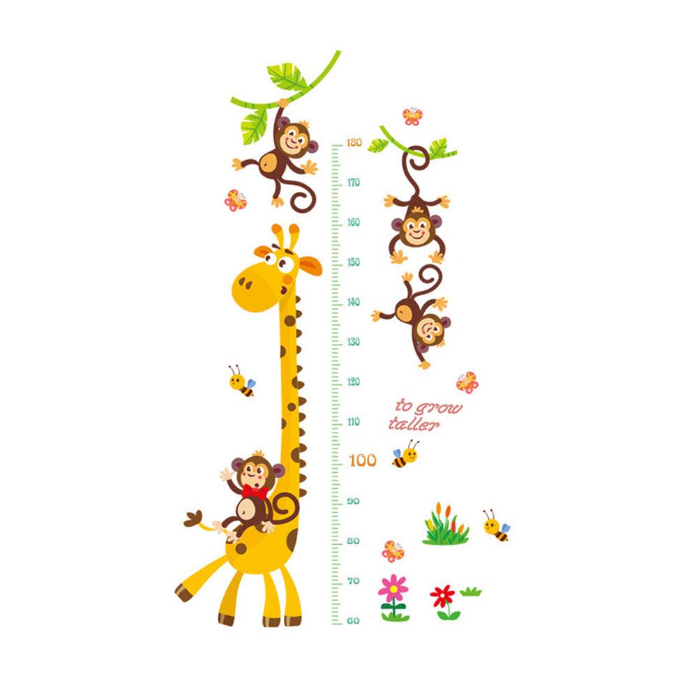 Etiquette Autocollante Stickers Muraux De Dessin Animé Toise pour Les Stickers Muraux Toise De Dessin Animé Décalcomanies Murales De Croissance en Hauteur Nu Enfant Graphique
