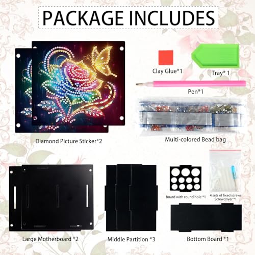 Image of DIY 5D Diamond Painting Pen Holder, Romantic Rose & Butterfly Crystal Rhinestones Pencil Organizer for Women & Gifts, Perfect for Storing Pens, Pencils, and Rulers