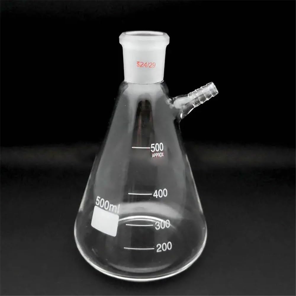 Botellas de vidrio, Matraz cónico esmerilado estándar de laboratorio con boquilla, 50-2000 ml(2000ml caliber 24mm)