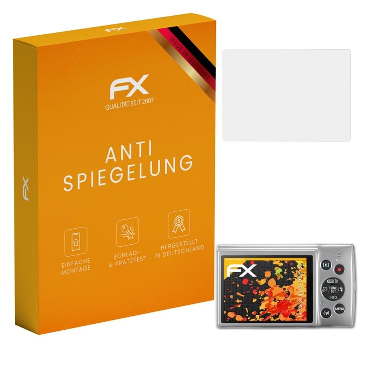 atFoliX Screen Protector compatible with Canon Digital IXUS 190 Screen Protection Film, anti-reflective and shock-absorbing FX Protector Film (3X)